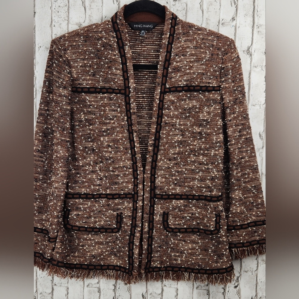 Ming Wang Brown Black Jacket Women XS New with tag